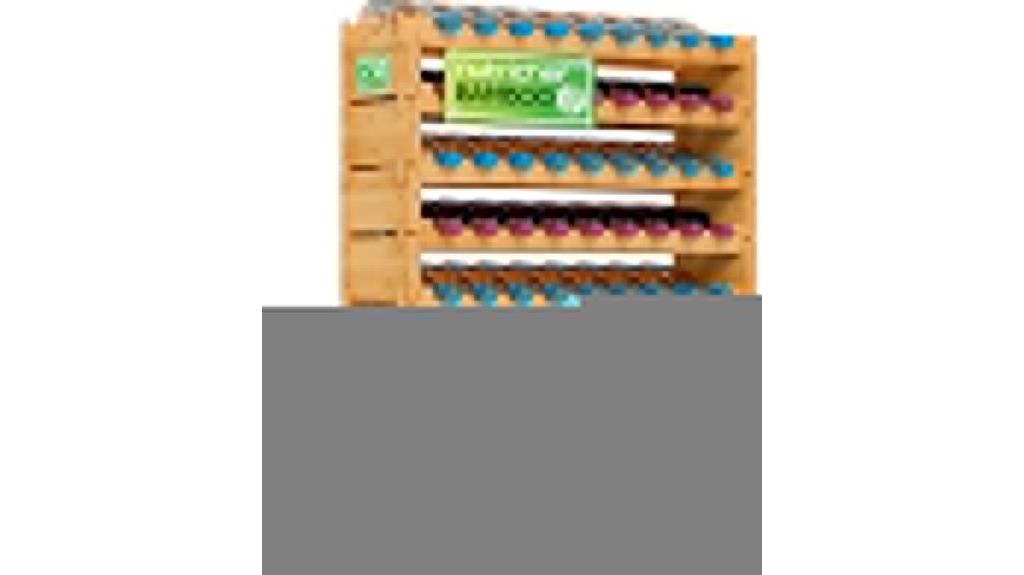eight tier bamboo wine rack