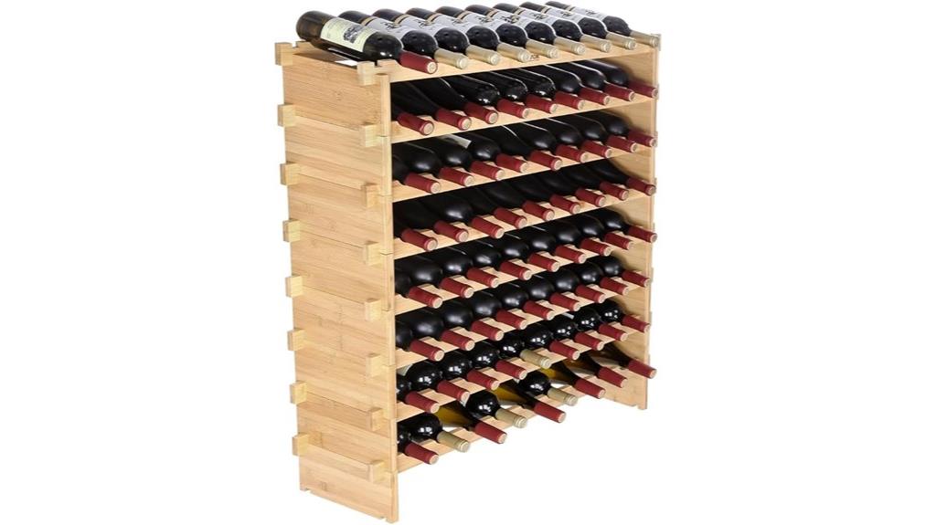 eight tier modular wine rack