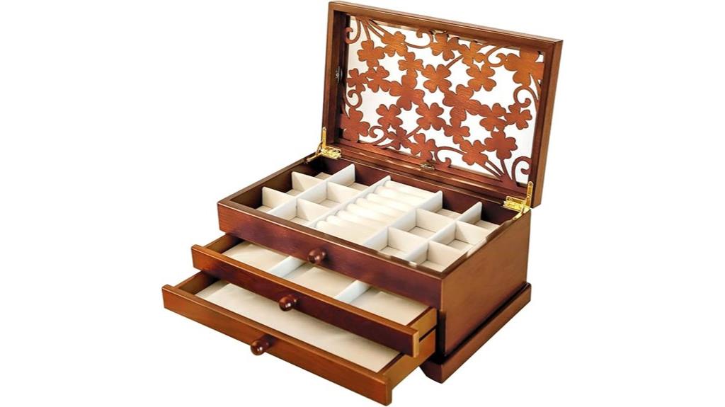 elegant three tier jewelry storage
