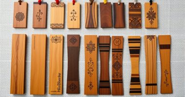elegant wooden bookmark collection