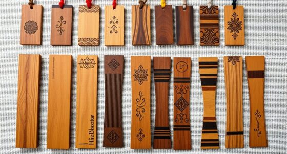 elegant wooden bookmark collection