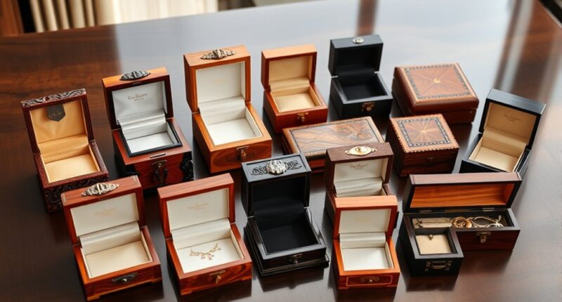 elegant wooden jewelry storage