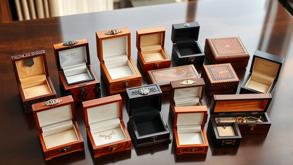 elegant wooden jewelry storage