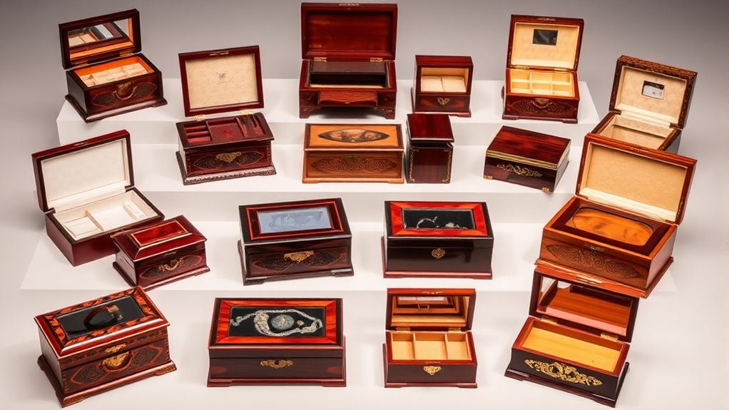 elegant wooden jewelry storage