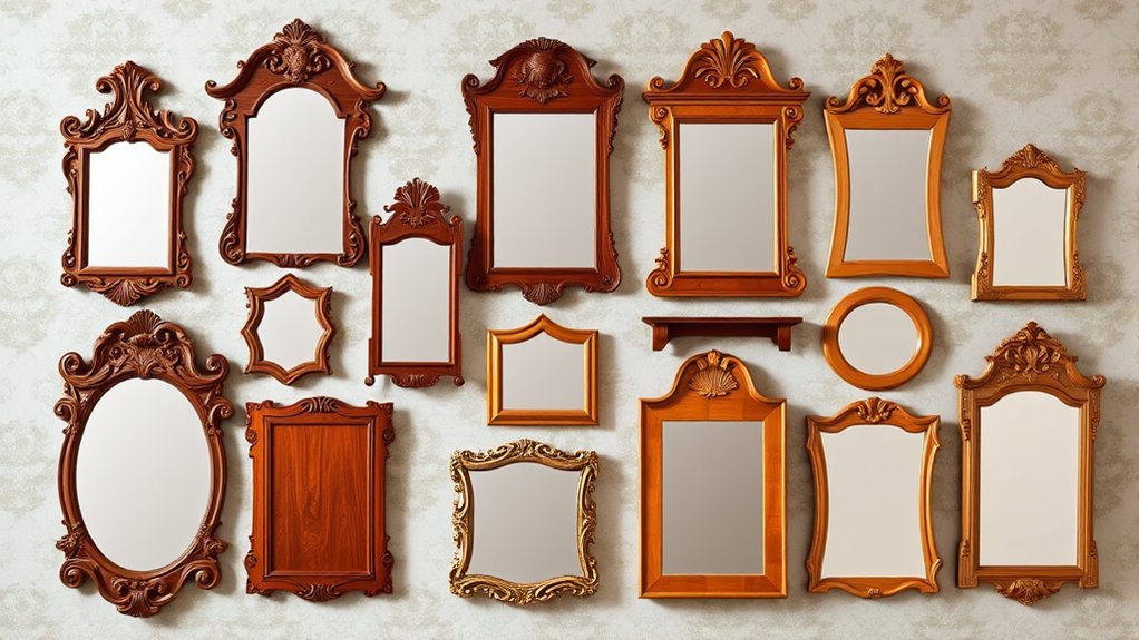 elegant wooden mirror selections