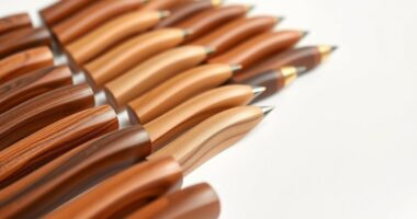 elegant wooden pen organizers
