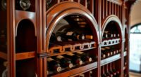 elegant wooden wine storage