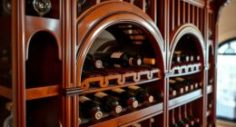 elegant wooden wine storage