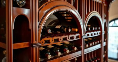 elegant wooden wine storage
