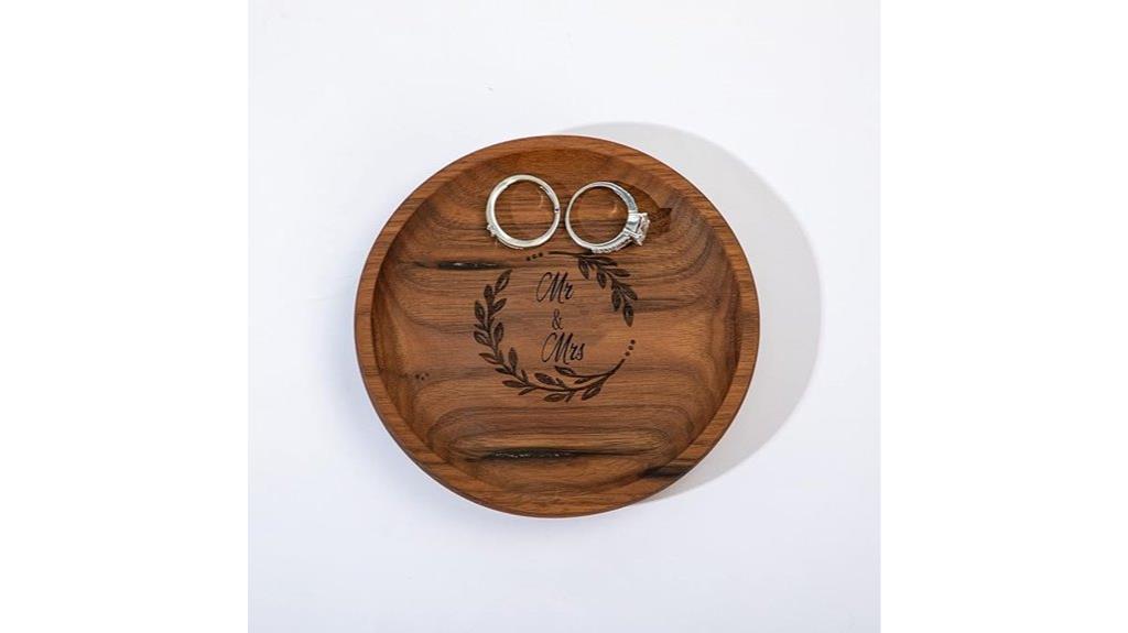 engraved wooden jewelry organizer