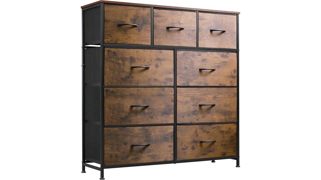 fabric storage dresser