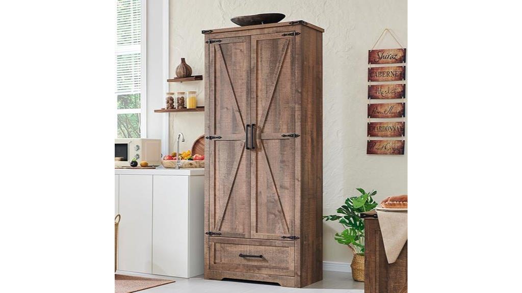 farmhouse pantry with barn doors