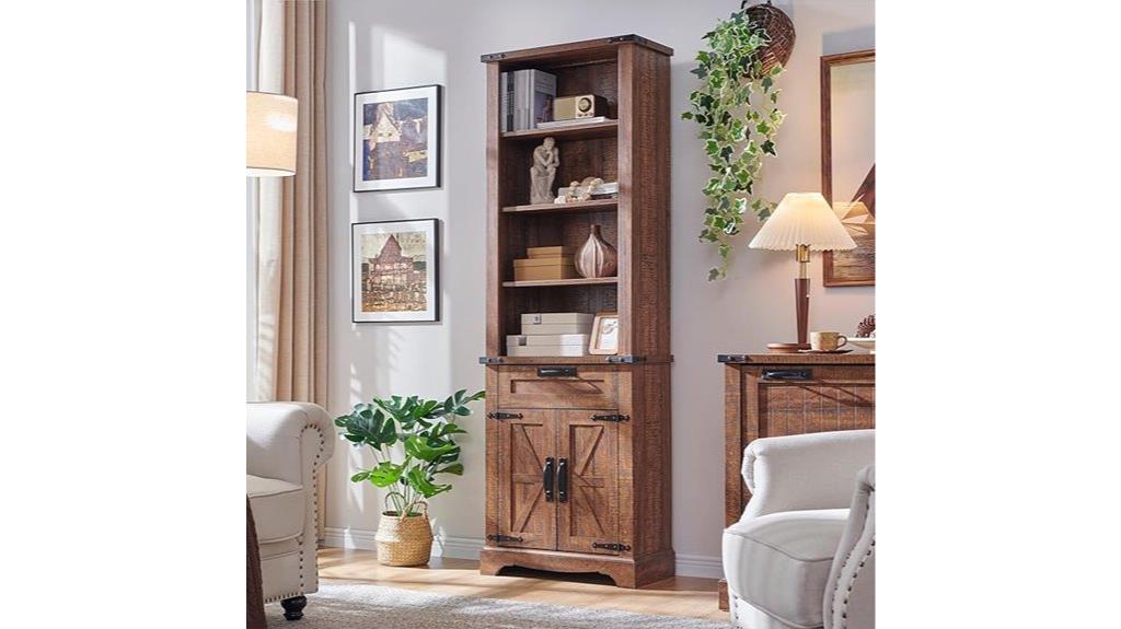 farmhouse tall 4 tier bookcase