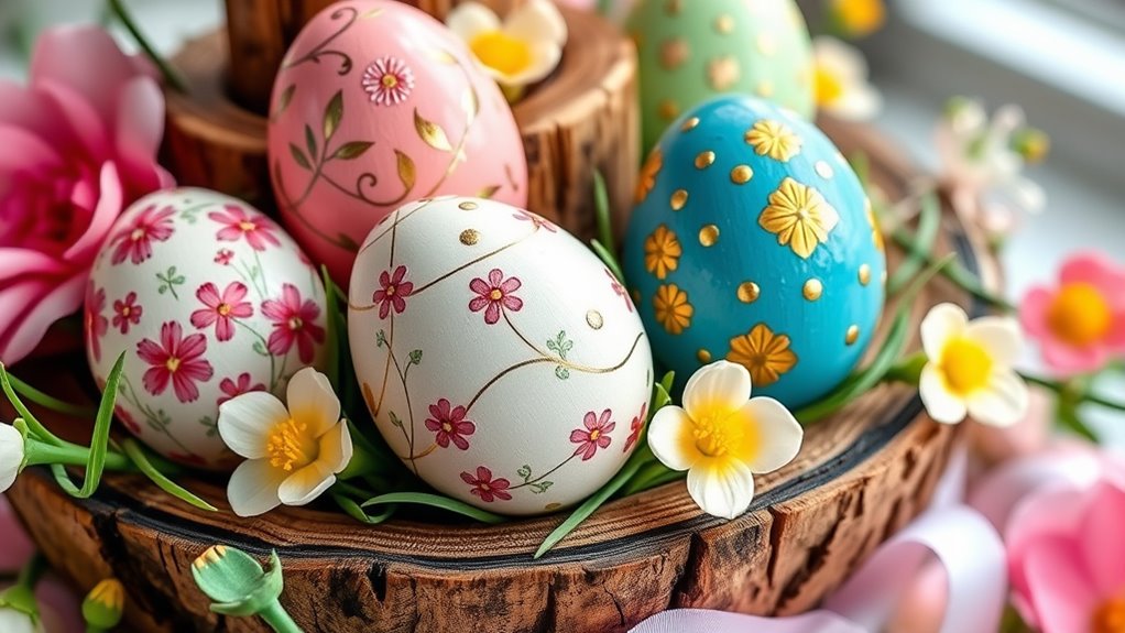 festive easter egg displays