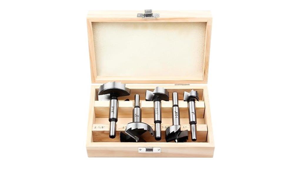 five piece drill bit set