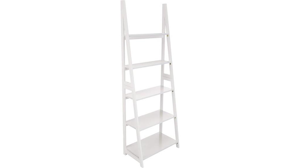 five tier ladder bookshelf