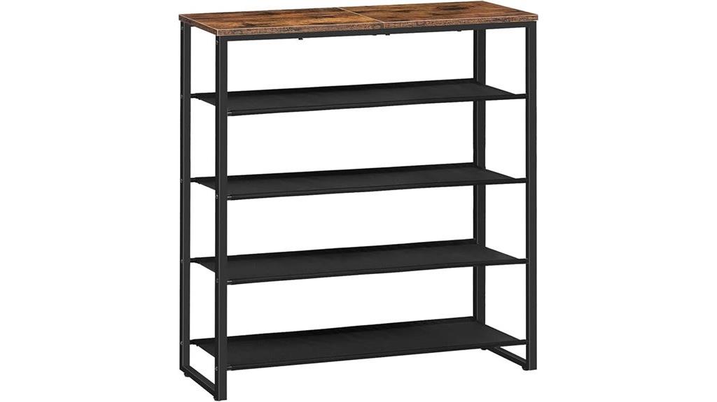 five tier shoe storage