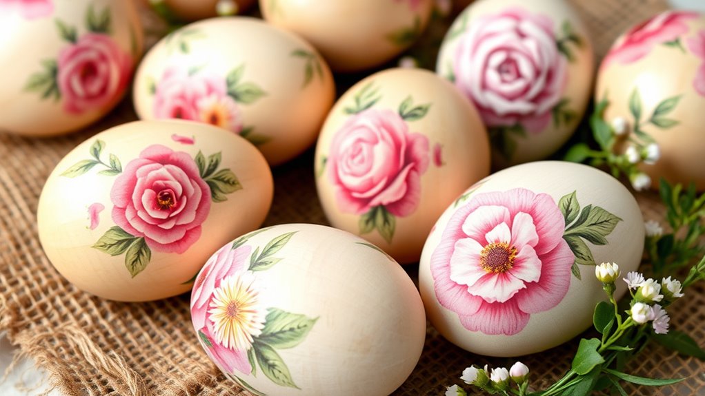 floral transfers enhance easter decor