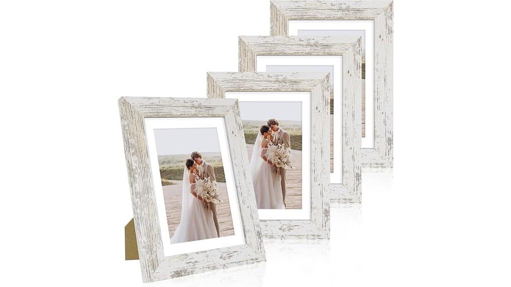four frames with glass