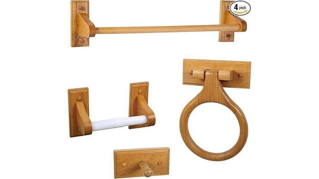 four piece bathroom accessory set
