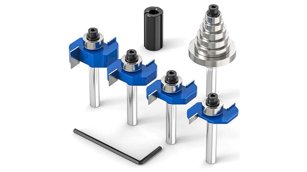 four piece rabbet bit set
