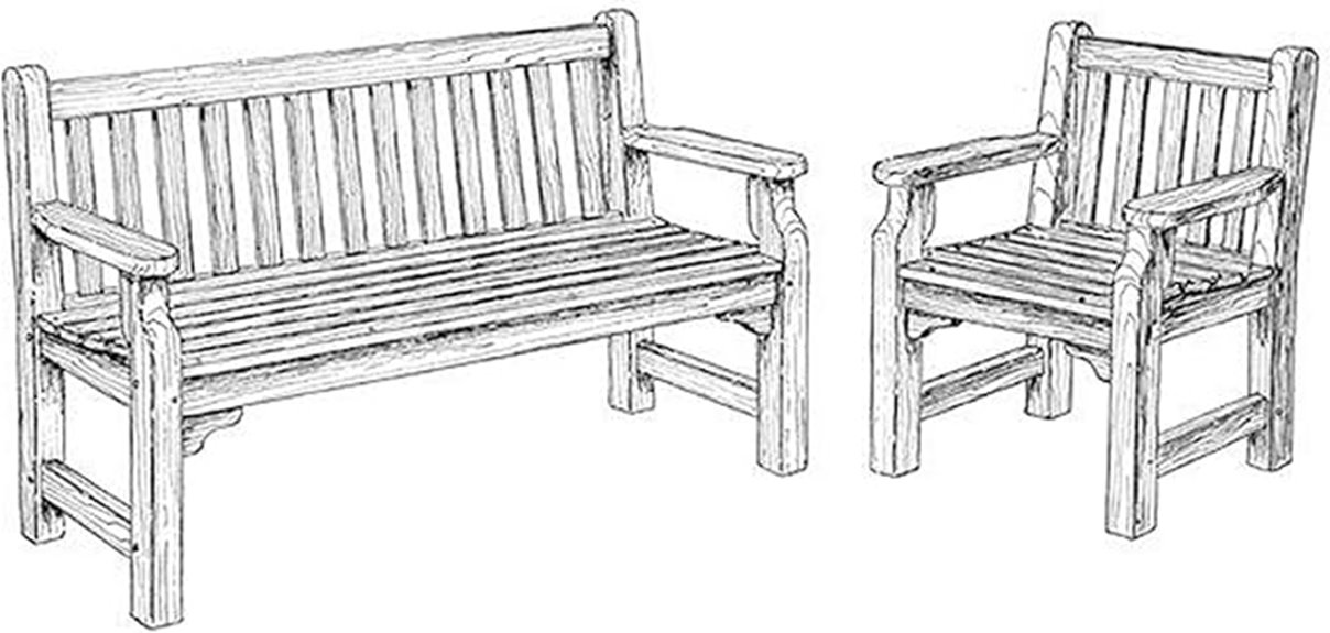 garden bench and chair plan
