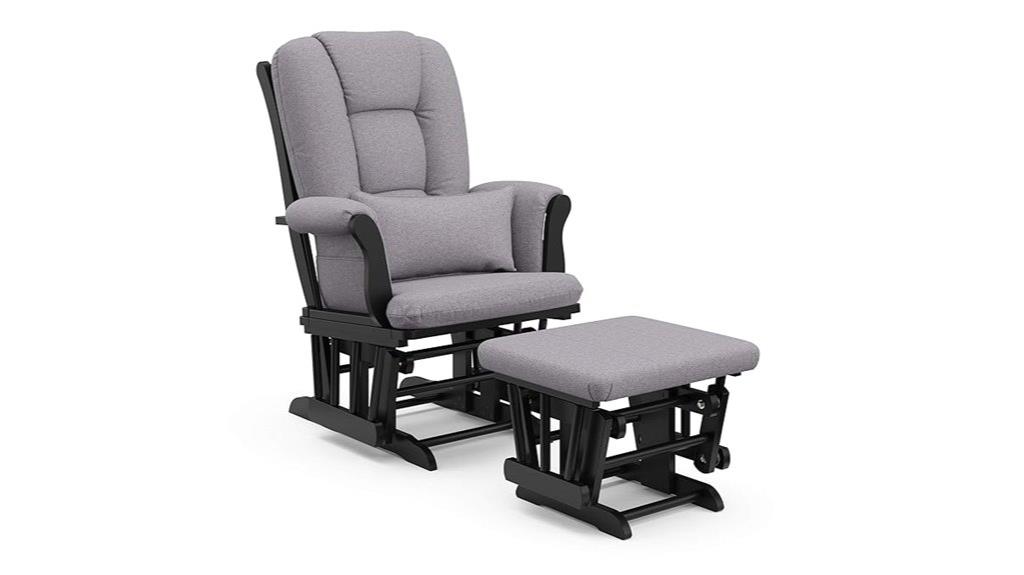 glider ottoman with lumbar