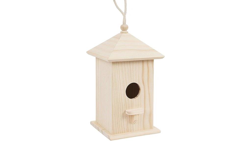 handcrafted wooden birdhouse design