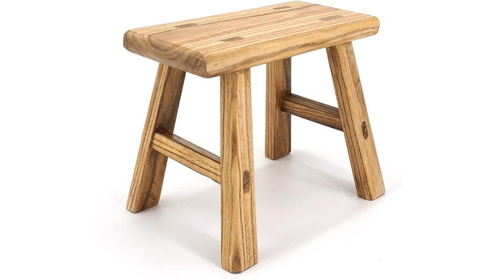 handcrafted wooden seat