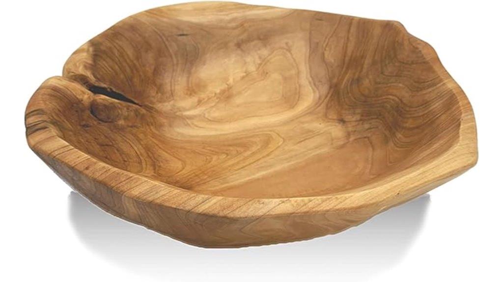 handmade wooden fruit bowl