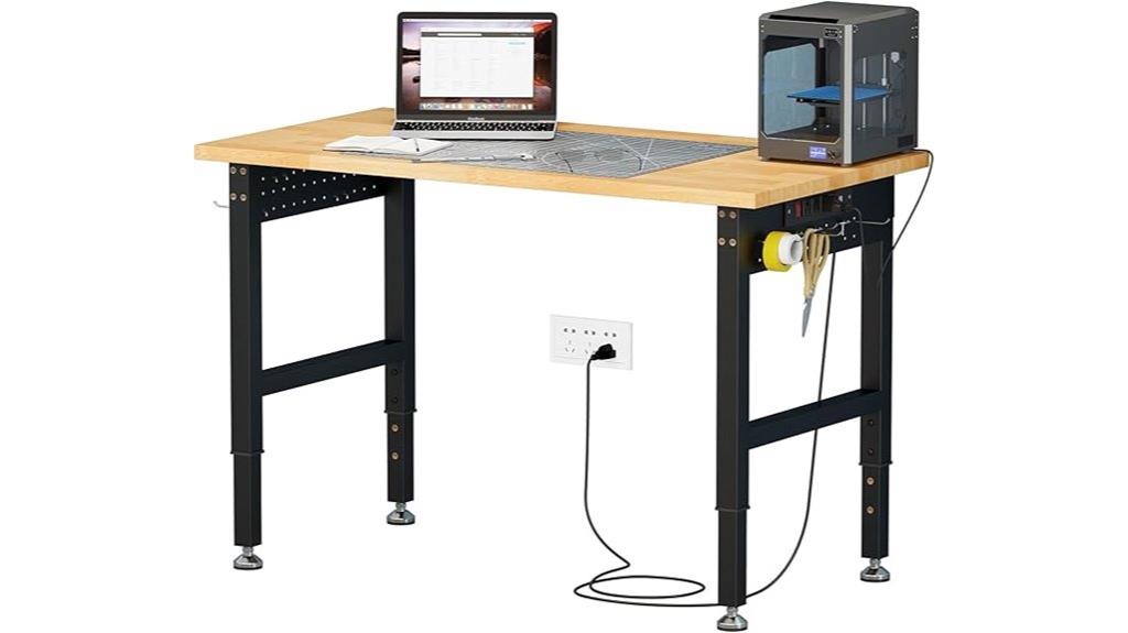 heavy duty adjustable workbench