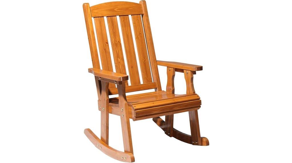 heavy duty outdoor wooden rocker