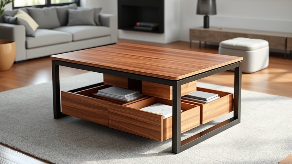 hidden storage maximizes space