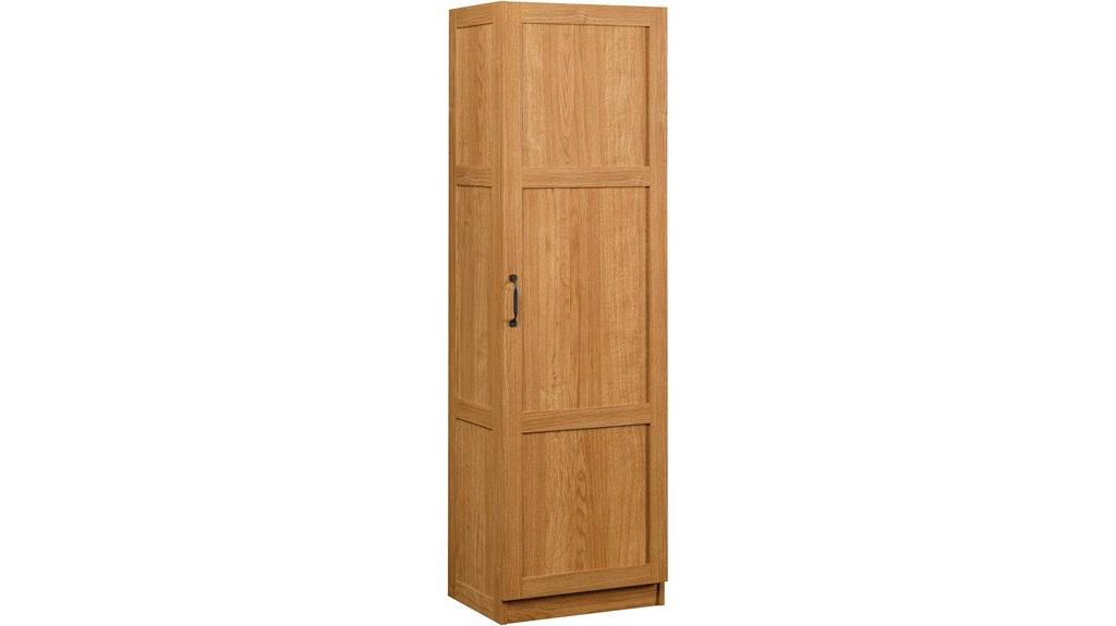 highland oak storage cabinet