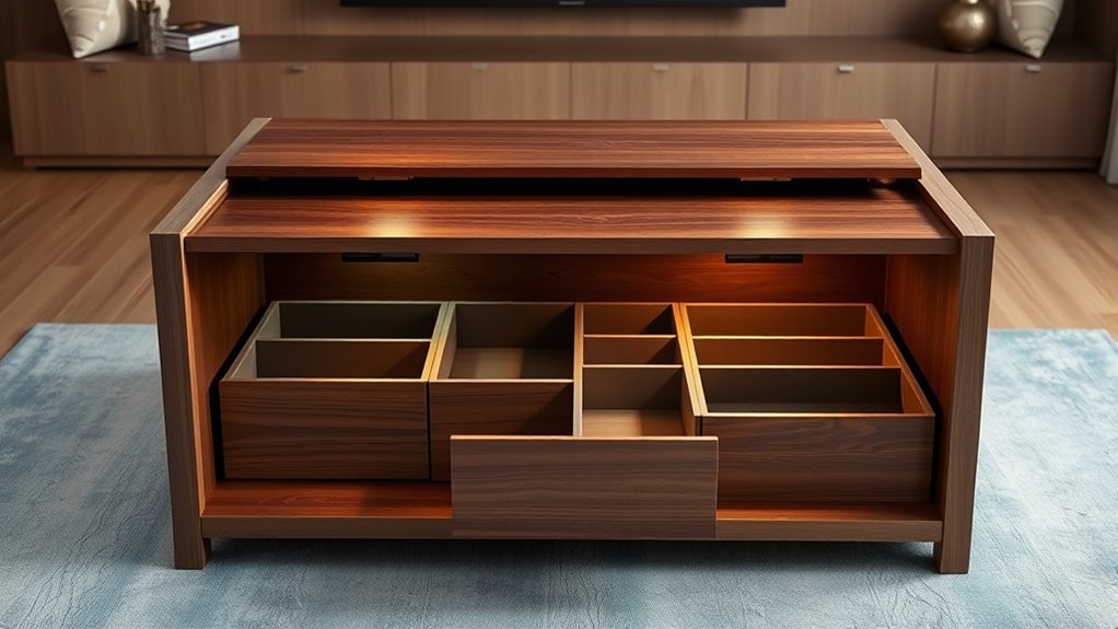 integrated storage enhances table functionality