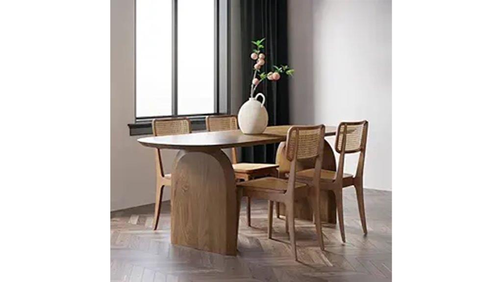 japandi style oval table