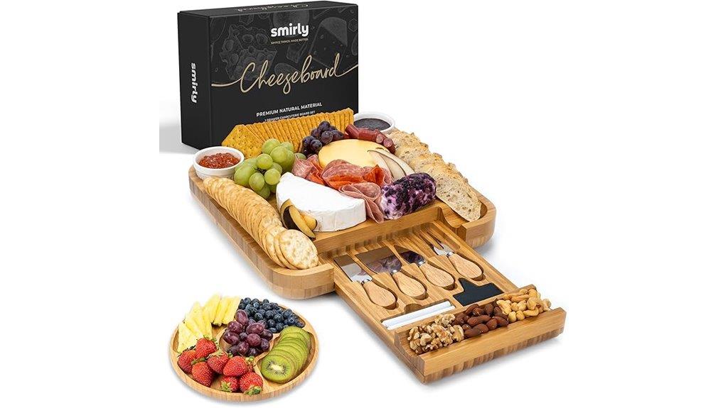 large bamboo cheese serving