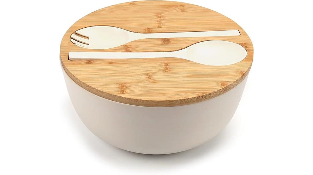 large bamboo salad bowl