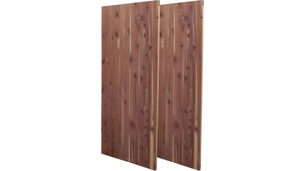 large brown cedar panels