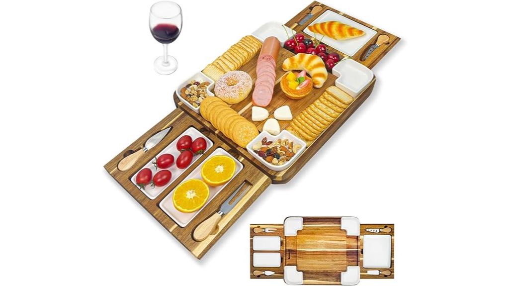 large ceramic cheese platter
