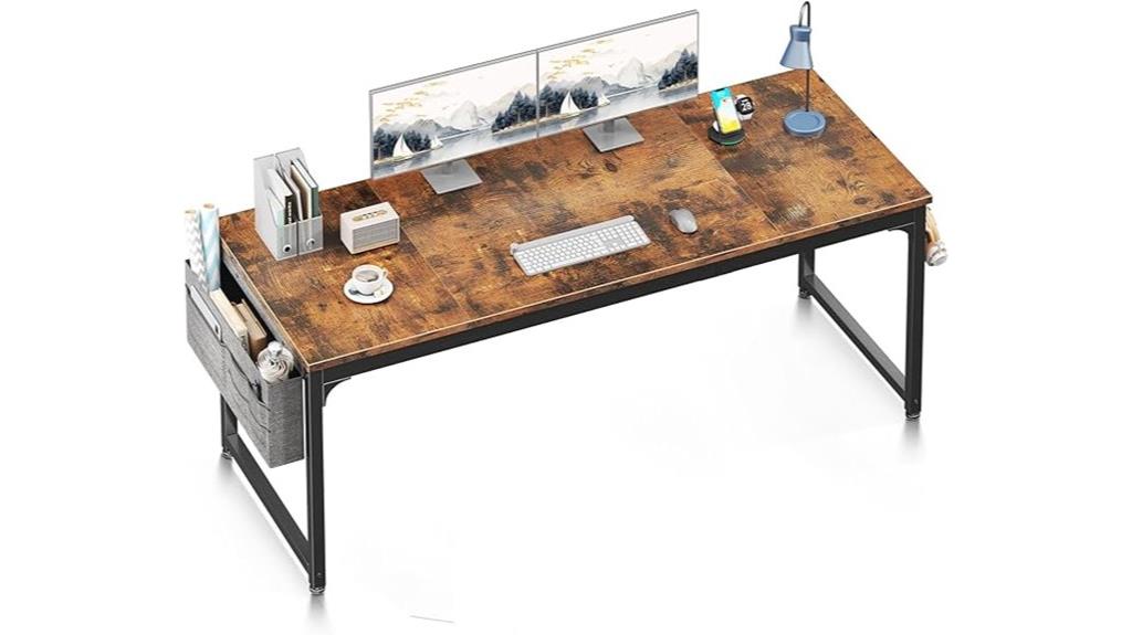 large office desk with storage