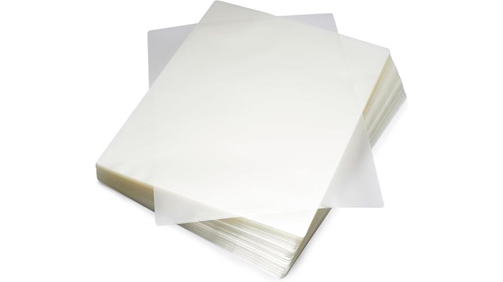 large pack of lamination sheets