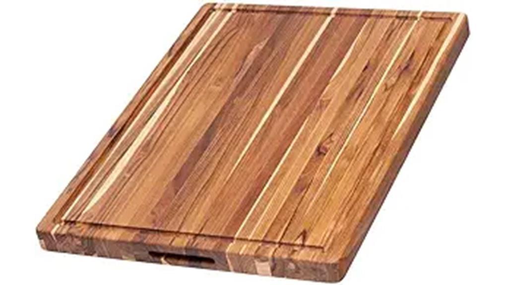 large teak wood cutting board