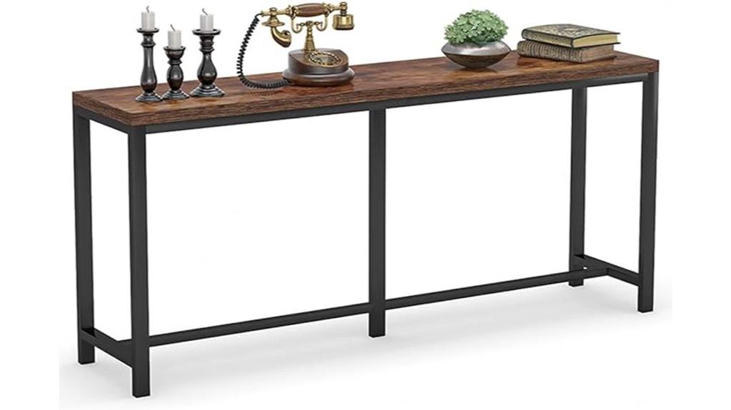 large wooden console table