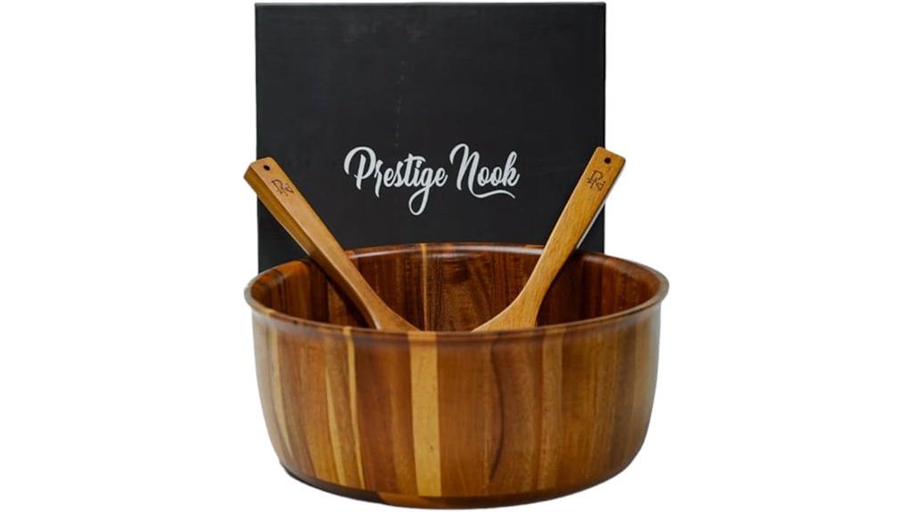 large wooden salad bowl
