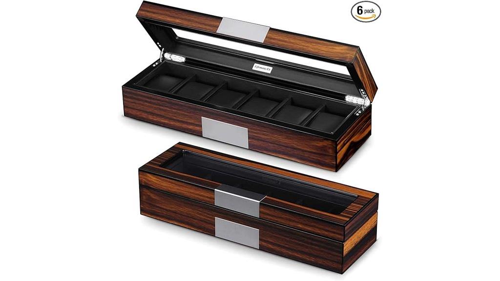 large wooden watch organizer
