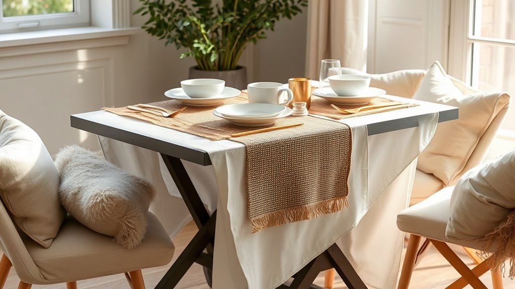 layer textiles for visual depth