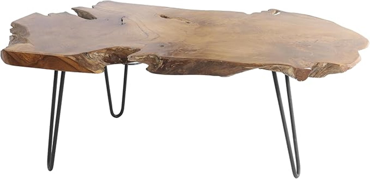 live edge coffee table
