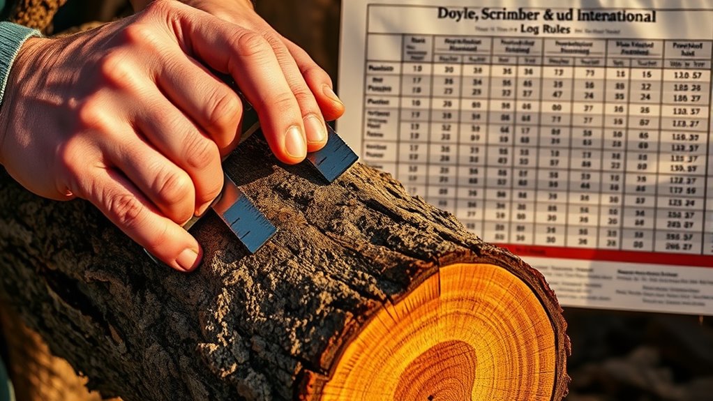 log rule measurement differences