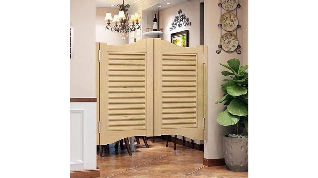 louvered swinging cafe door